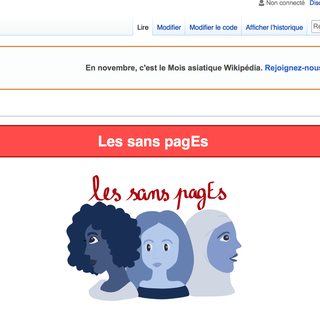La page Wikipédia de "Les sans pagEs". [Wikipédia]