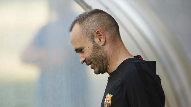 Iniesta fait partie des meubles au Camp Nou. [KEYSTONE - Alejandro Garcia]