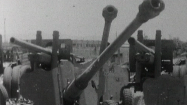 Artillerie abandonnée en 1967. [RTS]