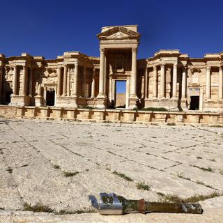 Image d'archives du théâtre romain de Palmyre, qui a subi de nouveaux dommages le 20 janvier 2017. [Youssef Badawi]