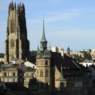 La cathédrale St-Nicolas à Fribourg. [Keystone - Laurent Gillieron]