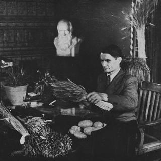 Trofim Lyssenko (1898-1976), biologiste russe, exposant sa théorie dans un des salons du palais Volkov-Ioussoupov à Moscou. 
Roger-Viollet
AFP [Roger-Viollet]