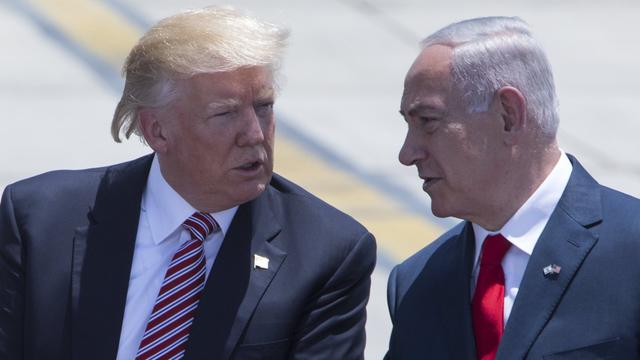 Donald Trump et Benjamin Netanyahu. [keystone - Jim Hollander]