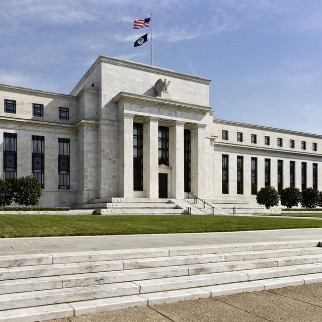 Le bâtiment de la banque centrale américaine à Washington. [AP/Keystone - J. Scott Applewhite]