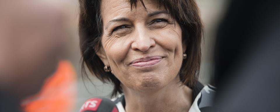 Doris Leuthard espère que les deux pays approfondiront leurs relations. [Keystone - Stefan Meyer]