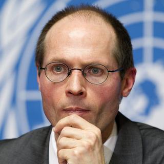 Olivier De Schutter, rapporteur spécial pour le droit à l'alimentation à l'ONU. [Keystone - Salvatore Di Nolfi]