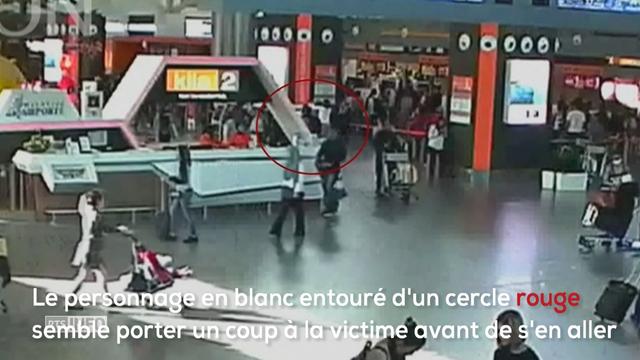 Capture d'écran de la vidéo qui montre ce qui semble être l'agression du demi-frère de Kim Jong-Un à l'aéroport de Kuala Lumpur, le 13 février 2017