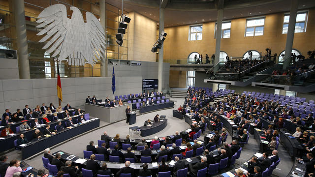 Le Bundestag, le Parlement allemand, lors d'une séance en novembre 2015. [Reuters - Fabrizio Bensch]