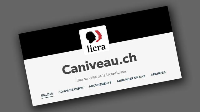 Le site de veille caniveau.ch de la Licra-Suisse. [Licra-Suisse - caniveau.ch]