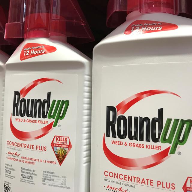 Des bidons de Roundup, le fameux désherbant la firme Monsanto à base de glyphosates, sous le feu des critiques pour son supposé caractère cancérigène. [Reuters - Mike Blake]