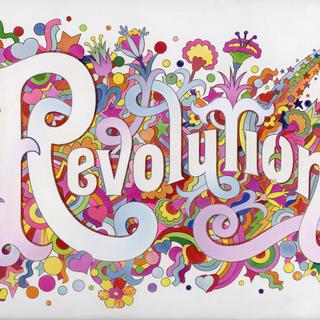 Harry Willock, illustration pour "Revolution" des Beatles, figurant dans The Beatles Illustrated Lyrics, 1969. [Iconic Images - Harry Willock]