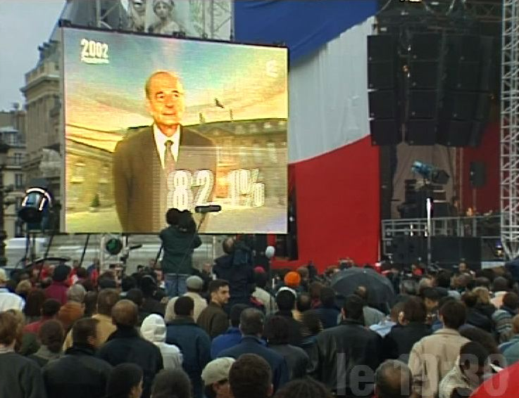 Élection de Jacques Chirac en 2002. [RTS]