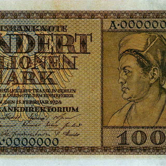 Coupure de 100 milliards de Reichsmark émise en 1924.