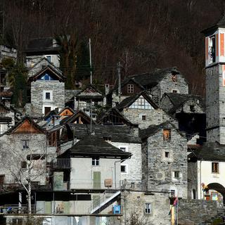 Le village de Corippo, dans le val Verzasca. [Ti-Press/Keystone - Samuel Golay]