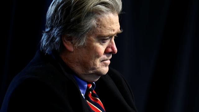 Steve Bannon, proche conseiller de Donald Trump, le 15 mars 2017. [Jonathan Ernst]