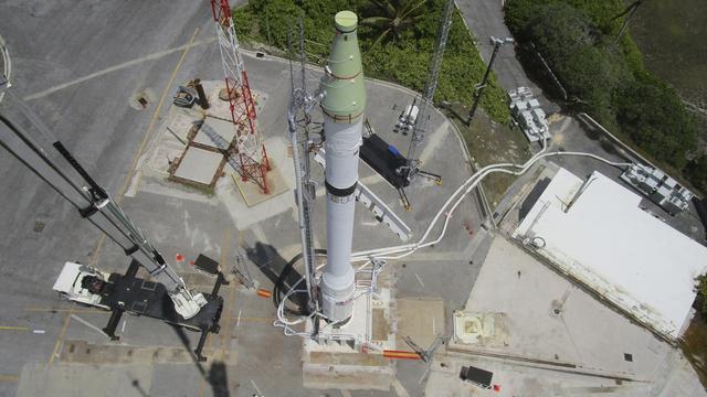 Une image d'un missile intercepteur américain GMD (Ground-based Midcourse Defense). [Keystone - US MISSILE DEFENSE AGENCY]