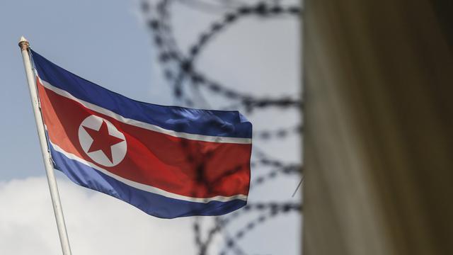 Le drapeau de la Corée du Nord. [EPA£/Keystone - Fazry Ismail]