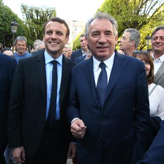 Emmanuel Macron et François Bayrou. [afp - Dominique Jacovides]