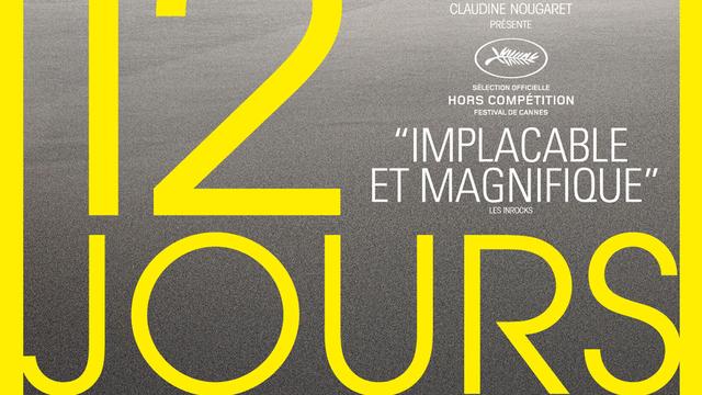 L'affiche du film "12 jours" de Raymond Depardon. [Palmeraie et Désert]