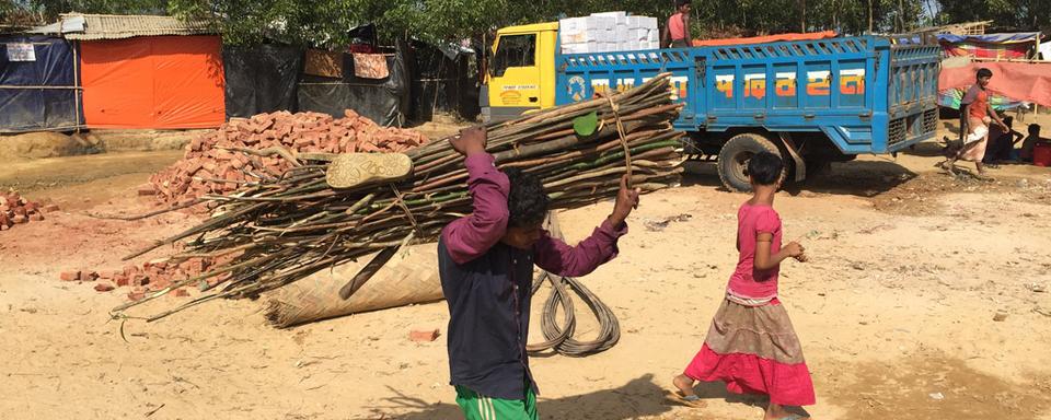 Plus de 650'000 Rohingyas ont fui la Birmanie. [RTS - Nicolas Vultier]