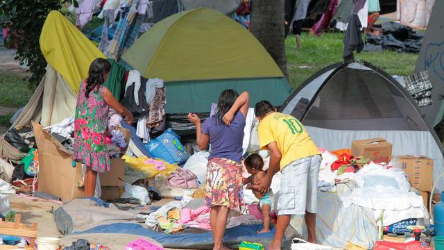 La ville brésilienne de Manaus a décrété l'état d'urgence sociale face à l'afflux de réfugiés qui quittent le Vénézuela. [EPA/Keystone - Jair Araujo]