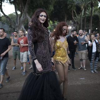 Des participants à la Gay Pride à Tel Aviv. [EPA/Keystone - Abir Sultan]