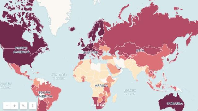 Carte du bien-être et de la sécurité des femmes dans le monde. [RTS]