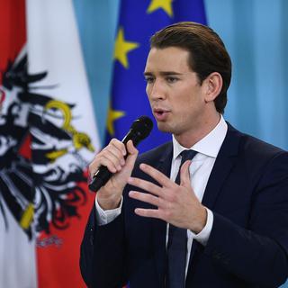 Le conservateur Sebastian Kurz, 31 ans, a remporté les élections législatives autrichiennes. [Keystone - Christian Bruna]
