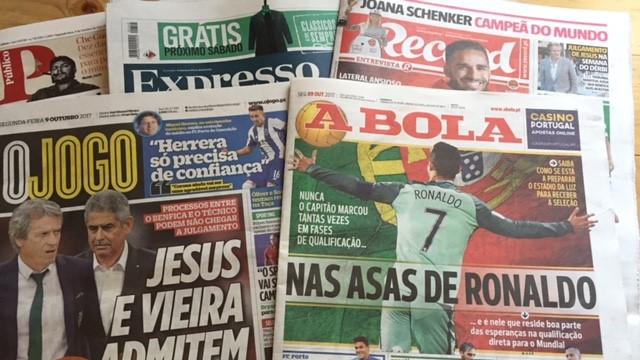 La presse portugaise à la veille du match Portugal-Suisse. [RTS]