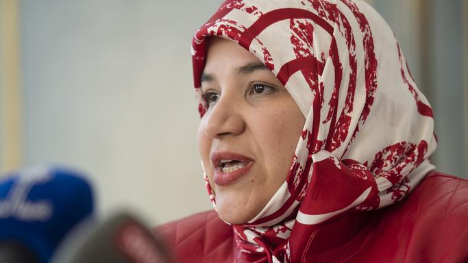 Nadia Karmous, présidente de l'Association culturelle des femmes musulmanes de Suisse. [Keystone - Stefan Meyer]