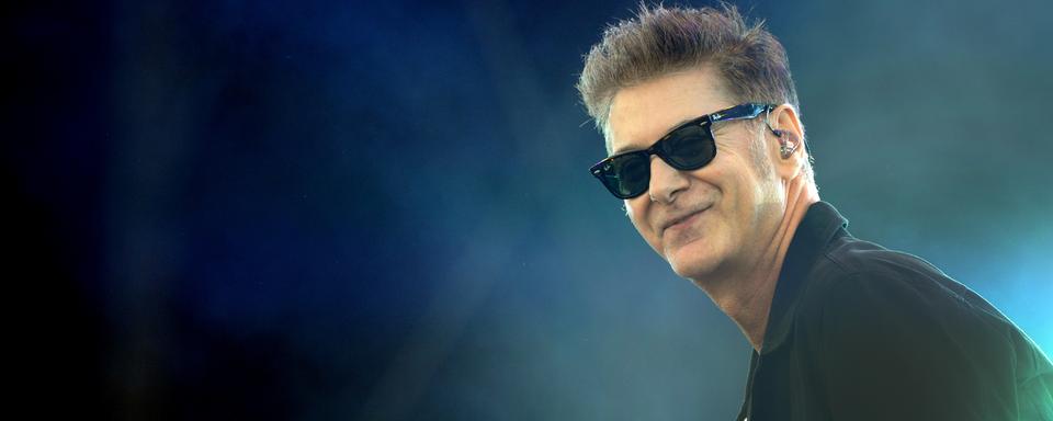 Le chanteur français Etienne Daho au Festival des vieilles charrues à Carhaix (France), en juillet 2014. [AFP - Fred Tanneau]