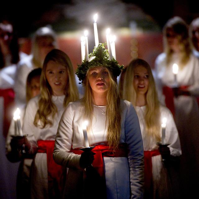 La Sainte-Lucie, fête très populaire en Suède. [Reuters - Frederick Sandberg]