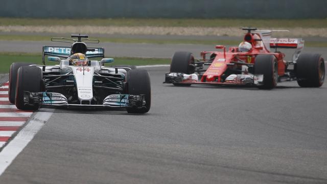 Comme à Melbourne en ouverture de saison, Hamilton a signé la pole position. [Keystone - Lynn Bo Bo]