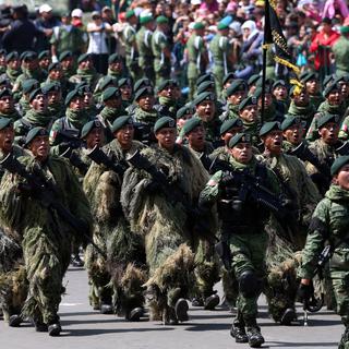 Parade militaire célébrant le jour de l'indépendance à Mexico City, le 16 septembre 2017. [Reuters - Henry Romero]