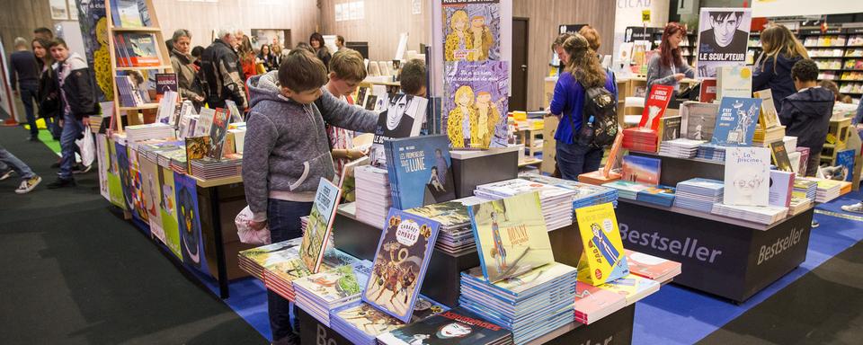 La 31e édition du salon du livre se tiendra du 26 au 30 avril (ici en 2016). [Keystone - Cyril Zingaro]