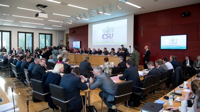 Le groupe parlementaire de la CSU s'est réunie en Bavière. [DPA/Keystone - Sven Hoppe]