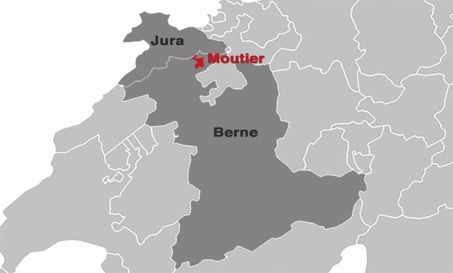 Moutier, à la frontière du Jura et de Berne. [RTS]