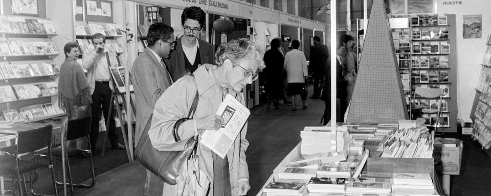 La première édition du Salon du Livre de Genève en 1987. [Keystone - STR]