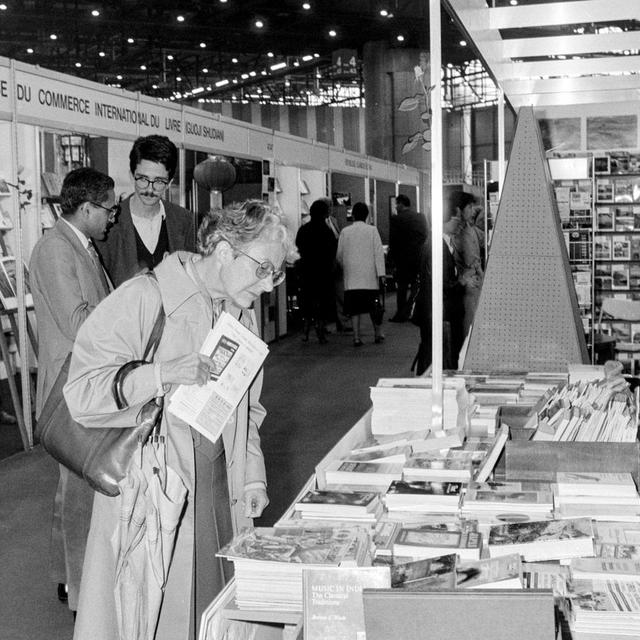 La première édition du Salon du Livre de Genève en 1987. [Keystone - STR]