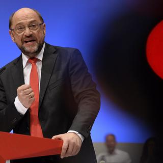 Martin Schulz, le rival social-démocrate d'Angela Merkel pour les élections législatives du mois de septembre en Allemagne, tente de relancer sa campagne. [EPA/Keystone - Sacha Steinbach]