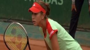 Belinda Bencic lors du tournoi juniors de Roland Garros en 2012 [RTS]