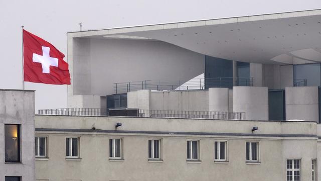 L'ambassade de Suisse à Berlin, qui jouxte la chancellerie allemande. [EPA/Keystone - Rainer Jensen]