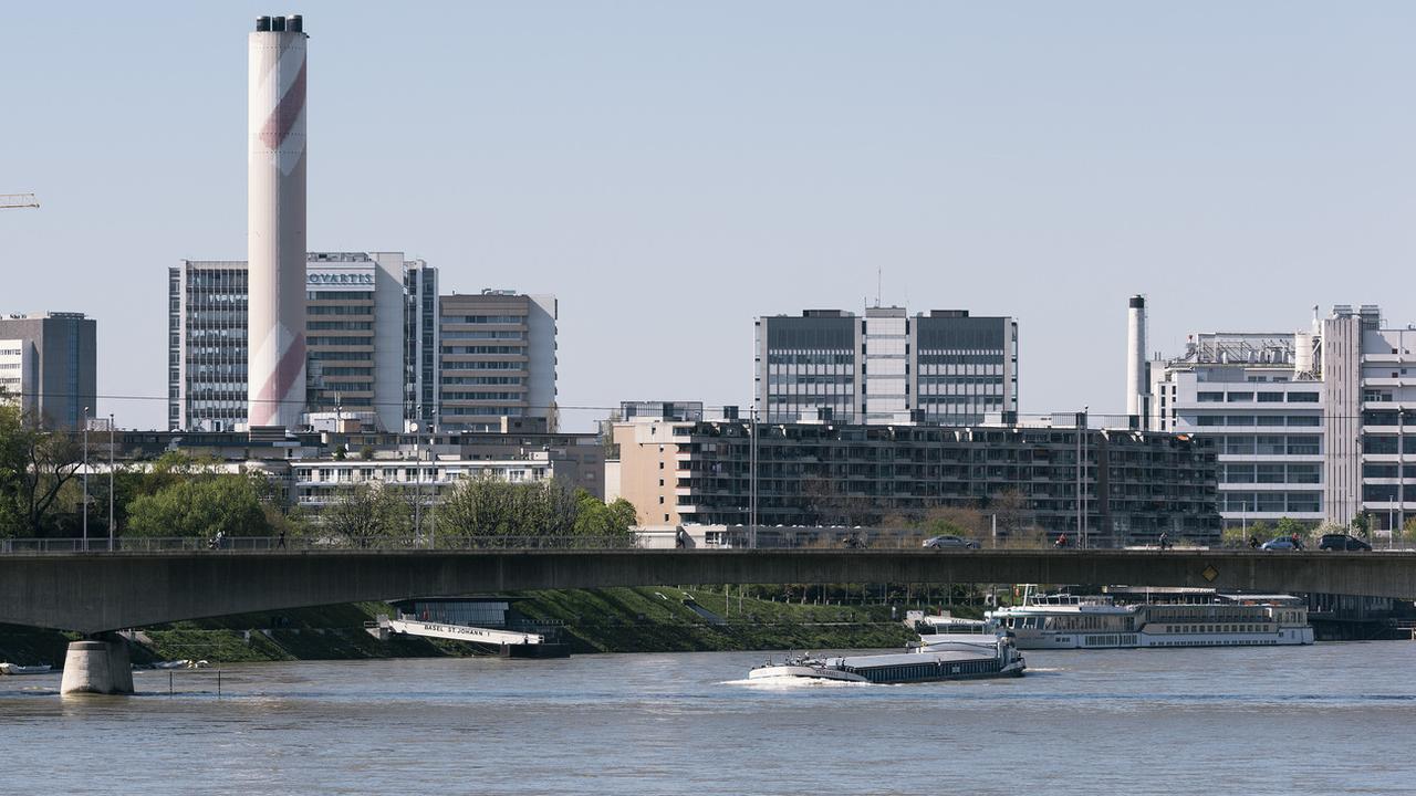 Le campus Novartis au bord du Rhin à Bâle. [Keystone - Christian Beutler]