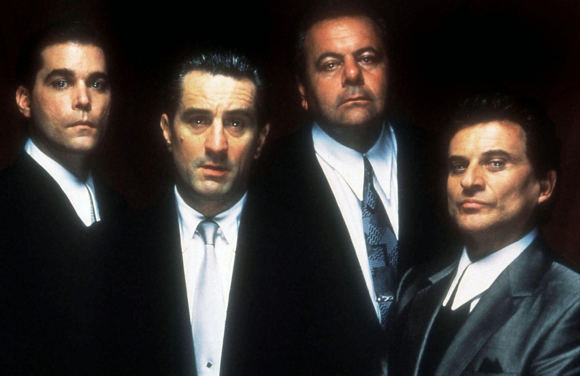Ray Liotta, Robert DeNiro, Paul Sorvino et Joe Pesci dans "Les Affranchis" (1990) de Martin Scorsese. [Collection Christophel - WARNER BROS / Collection ChristopheL]