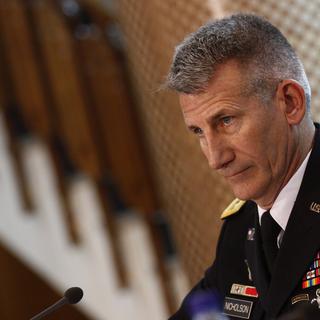 Le général John Nicholson, chef des forces de l'OTAN en Afghanistan. [EPA/Keystone - Jawad Jalali]