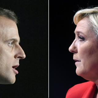 Emmanuel Macron fera face à Marine Le Pen, lors du débat avant le 2e tour de la présidentielle française. [afp - Alain Jocard/Eric Feferberg]