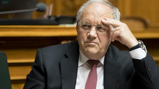 Le conseiller fédéral Johann Schneider-Ammann jeudi au National. [Keystone - Christian Merz]