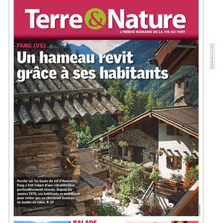 Le dernier numéro de l'hebdomadaire romand "Terre&Nature". [Terre&Nature]