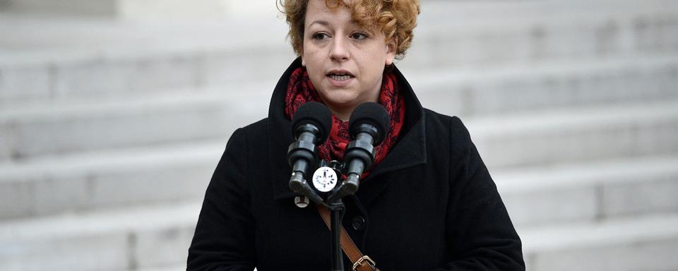 Caroline Langlade devant le palais de l'Elysée à Paris, 21.03.2016. [AFP - Stéphane de Sakutin]