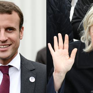 Emmanuel Macron et Marine Le Pen. [Valéry Hache et Jean-Sébastien Evrard]